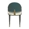 Leisuremod Aria Modern Dining Chair in Leather and Iron Legs with Curved Back in Green, 2PK AC45G2 - alternate 9