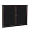 Ghent 2 Door Enclosed Fabric Bulletin Board, Bronze Aluminum Frame, 3'H x 4'W, Black PB23648F-95 - alternate 1