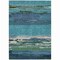 Homeroots 3' X 5' Teal Blue Abstract Washable Indoor Outdoor Area Rug 608753 - alternate 7