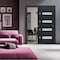 Sartodoors Sliding Closet Bypass Doors with Frosted Glass 56x80 (2* 28x80) Solid Core Modern Interior VEREGIO7455DBD-ANT-56 - alternate 1