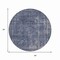 Homeroots 8' Blue And Gray Round Medallion Washable Indoor Outdoor Area Rug 616426 - alternate 8