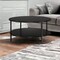 Homeroots 36" Black Glass And Steel Round Coffee Table With Shelf 520980 - alternate 7