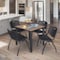 Regency Square Kee Breakroom Table W/ 4 M Stack Chairs, 30 in W, 30 in L, Noble Oak TB3030NOBPBK47BK - alternate 6
