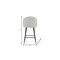 Homeroots Set of Two 26" White and Black Fabric and Metal Low Back Counter Height Bar Chairs, 2PK 555079 - alternate 5