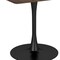 Homeroots 35" Natural and Black Wood and Steel Pedestal Base Square Dining Table 602240 - alternate 6