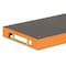 Homeroots 16" Orange And Gold Faux Shagreen Handmade Serving Tray With Handles 625650 - alternate 7