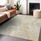 Homeroots 9' X 12' Beige And Silver Abstract Washable Indoor Outdoor Area Rug 618356 - alternate 8