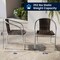 Flash Furniture Round Table Set, 23.5 W, 23.5 L, 27.5 H, Aluminum, Plastic, Rattan, Stainless Steel, Grey TLH-ALUM-24RD-020CHR4-GG - alternate 6