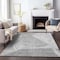 Homeroots 3' X 5' Gray Silver And Ivory Abstract Washable Indoor Outdoor Area Rug 587596 - alternate 8