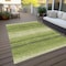Homeroots 5' X 8' Lime Green Ivory And Black Abstract Washable Indoor Outdoor Area Rug 599977 - alternate 9