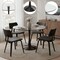 Leisuremod Bristol Modern Round Dining Table with Glass Top and Iron Pedestal Base BTBL-27CL - alternate 4