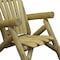 Homeroots 28" X 30" X 39"  Natural Wood Lounge Chair 370285 - alternate 5