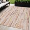 Homeroots 5' X 8' Pink And Beige Striped Washable Indoor Outdoor Area Rug 609049 - alternate 1