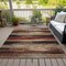 Homeroots 5' X 8' Brown Beige And Burgundy Abstract Washable Indoor Outdoor Area Rug 612528 - alternate 8