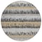 Homeroots 8' Gray Brown And Beige Round Striped Washable Indoor Outdoor Area Rug 598354 - alternate 5