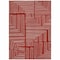 Homeroots 3' X 5' Red And Ivory Geometric Washable Indoor Outdoor Area Rug 600858 - alternate 6
