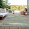 Homeroots 5' X 8' Olive Green Ivory And Blue Striped Washable Indoor Outdoor Area Rug 616671 - alternate 7