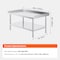 Vevor Stainless Steel Work Table 30"x48" Commercial Food Prep Table Restaurant SKT1220*760T - alternate 6