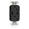 Leviton USB Receptacle, 20 A, 1 hp, Black, PBT M58AA-E - alternate 1