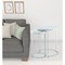 Homeroots Set of Two 22" Silver and White Marble Round Nested Tables 543884 - alternate 7