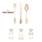 Smarty Had A Party Shiny Metallic Gold Baroque Plastic Cutlery Set - Spoons, Forks and Knives (600 Guests), 1800PK 7959-GBQCS-CASE - alternate 8