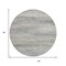 Homeroots 8' Linen And Beige Round Abstract Washable Indoor Outdoor Area Rug 631115 - alternate 3