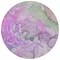 Homeroots 8' Round Purple Round Abstract Washable Non Skid Indoor Outdoor Area Rug 559191 - alternate 8