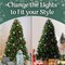 Elf Stor 6ft Prelit Christmas Tree Artificial Spruce Tree w/ 250 Warm White, Color Changing Lights & Stand 50-300-6LIT - alternate 6