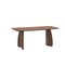 Homeroots 71" Walnut Wood Double Pedestal Base Dining Table 631300 - alternate 4