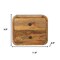 Homeroots 12" Brown Solid Wood Two Drawer Floating Nightstand 712837 - alternate 7