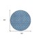 Homeroots 8' Denim Blue And Ivory Round Geometric Washable Indoor Outdoor Area Rug 596095 - alternate 4