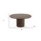 Homeroots 60" Brown Wood Pedestal Base Round Top Dining Table 720945 - alternate 6