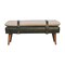 Homeroots 35in Brown Boucle and Solid Wood Upholstered Storage Bench With Cabinet 717468 - alternate 1