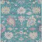 Homeroots 5' X 8' Teal Blue Pink And Ivory Floral Washable Indoor Outdoor Area Rug 605338 - alternate 5