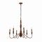 Jonathan Y Victoria 29" 6-Light Rustic Midcentury Iron LED Chandelier, Brown JYL7597A - alternate 8