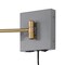 Jonathan Y Hygge 16" Swing Arm 1-Light Modern Midcentury Iron USB Charging Port LED Sconce, Grey/Brass Gold JYL1302C - alternate 10