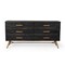 Homeroots 63" Dark Brown Solid Wood Six Drawer Double Dresser 473119 - alternate 7