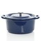 Kenmore Elite Oak Park 5 Quart Enameled Cast Iron Casserole with Lid and Glass Steamer in Blue 126364.03 - alternate 7