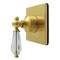 Kingston Brass Single-Handle Six-Way Diverter Valve with Square Trim Kit, Brushed Brass KS4047WLL - alternate 1