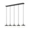Z-Lite Renaud Matte Black 5 Light Linear Chandelier 827P6-5L-MB-LED - alternate 1