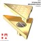 Hydroware Triangle Shower Drain, C06 Brushed Gold, 8 Inches HYD-0028 - alternate 5