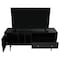 Leisuremod Rochester Rectangular TV Stand with Enclosed Storage and Powder Coated Iron Legs, Ebony RTS60BL - alternate 7