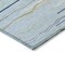 Homeroots 5' X 8' Sky Blue Aqua And Gray Striped Washable Indoor Outdoor Area Rug 597290 - alternate 9
