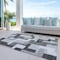 Homeroots 3' X 5' Silver Ivory And Charcoal Geometric Washable Indoor Outdoor Area Rug 613241 - alternate 9