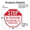 Signmission Stop No Trespassing Violators Will, 18 Inch X 18 Inch, Vinyl Decal OC-D-18-224 - alternate 3