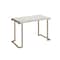 Homeroots 44" White and Gold Faux Marble And Iron Sled Coffee Table 286331 - alternate 5