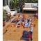 Homeroots 5' X 8' Copper Gray And Burgundy Abstract Washable Indoor Outdoor Area Rug 599551 - alternate 1