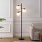 Jonathan Y Ellie 66" 3-Light Mid-Century Modern Metal LED Floor Lamp w/ Triple Frosted Globe Shades, Black/White JYL3087B - alternate 9