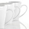 Elama Madeline 12 Piece Porcelain Mug Set in White EL-MADELINE12PC - alternate 9