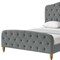 Homeroots Gray Solid Wood Twin Tufted Upholstered Velvet Bed 544893 - alternate 7